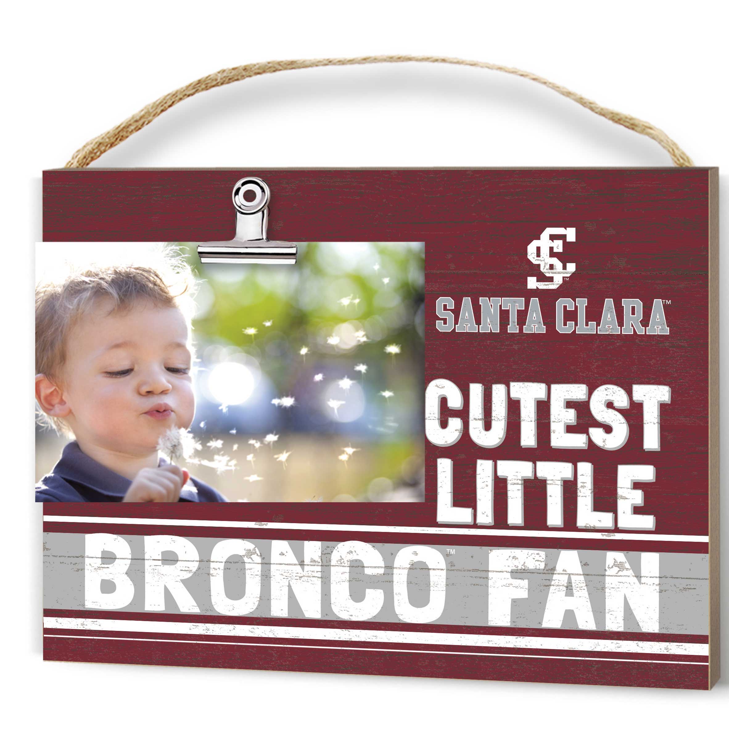 Maroon Santa Clara Broncos 8'' x 10'' Cutest Little Team Logo Clip Photo Frame
