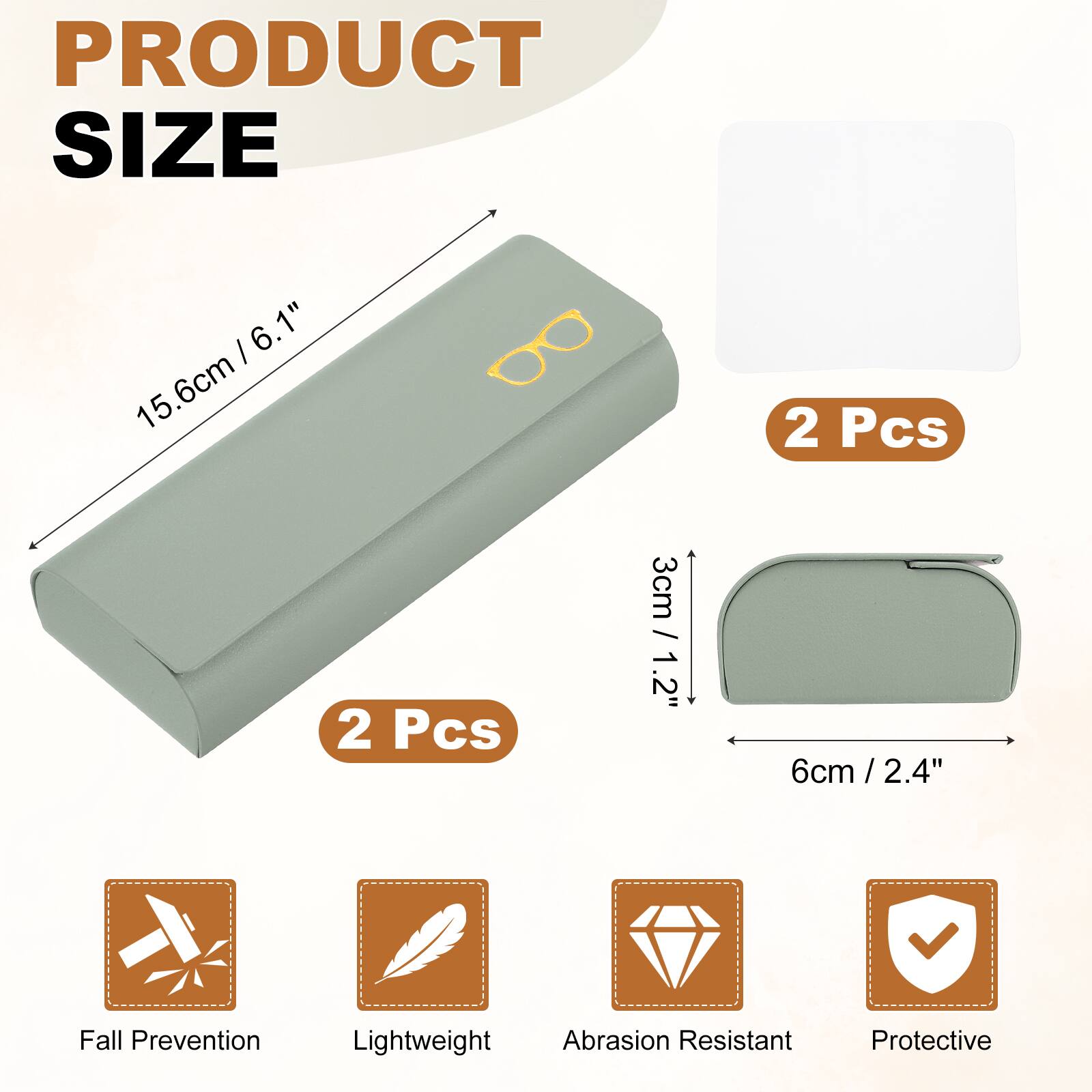 PRODUCT SIZE

- 15.6cm / 6.1"
- 3cm / 1.2"
- 6cm / 2.4"

2 Pcs

Fall Prevention
Lightweight
Abrasion Resistant
Protective