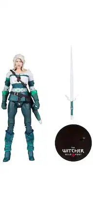 McFarlane Toys - The Witcher 7 Inch Action Figure | Ciri (Elder Blood) - Black