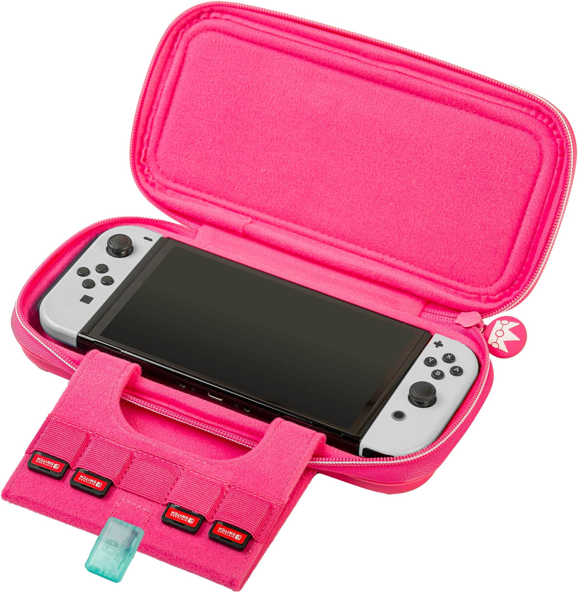 Alt View 17. RDS Industries - Nintendo Switch Game Traveler Deluxe Princess Peach ShowTime Travel Case - Pink.