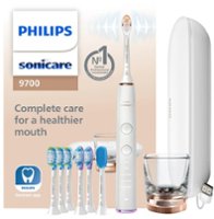 Philips Sonicare DiamondClean Smart Electric, Rechargeable toothbrush with Charging Travel Case, and 8 Brush Heads - Rose Gold - Angle_Zoom