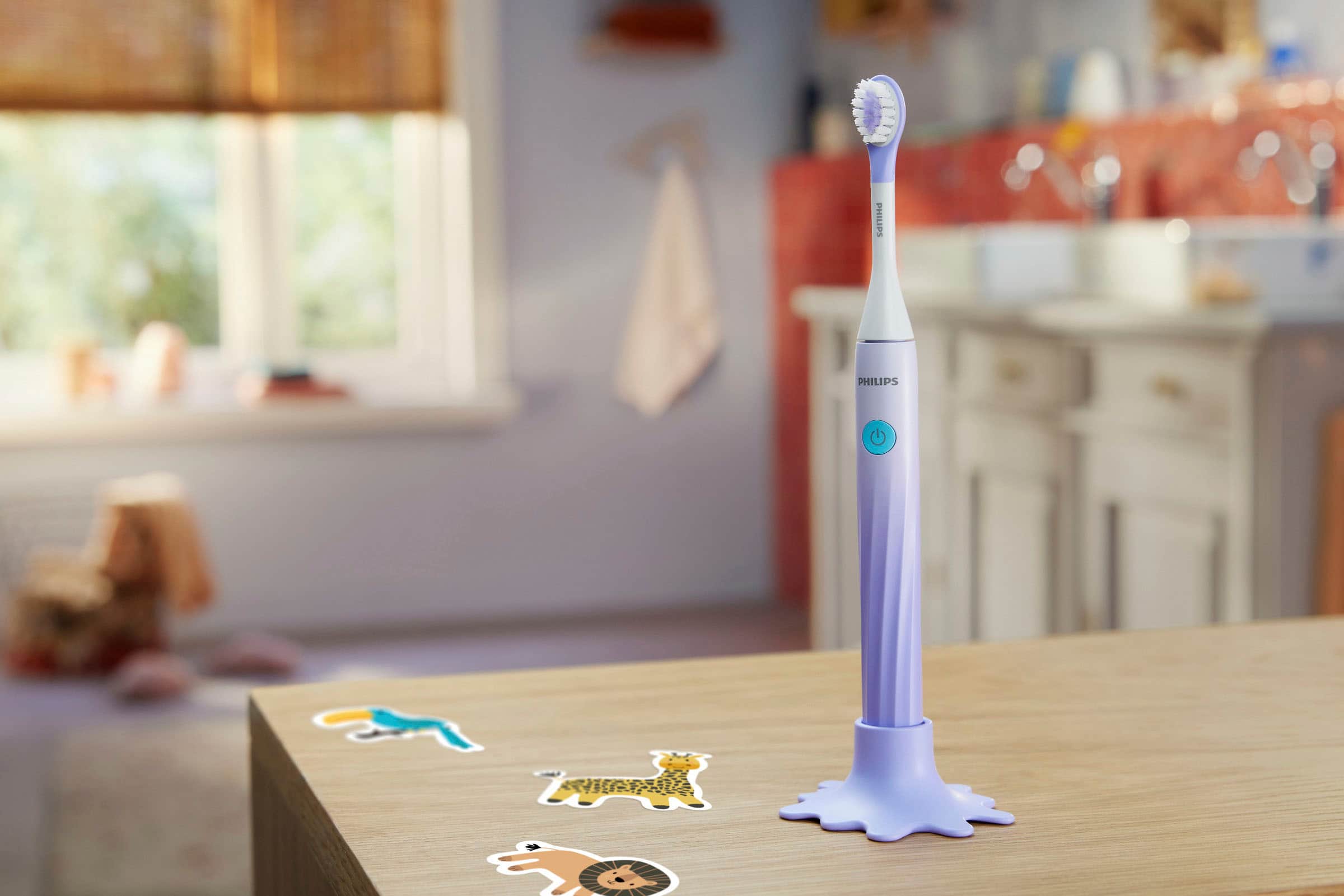Alt View 23. Philips - Philips One for Kids Battery Toothbrush - Gradient Purple Fade.