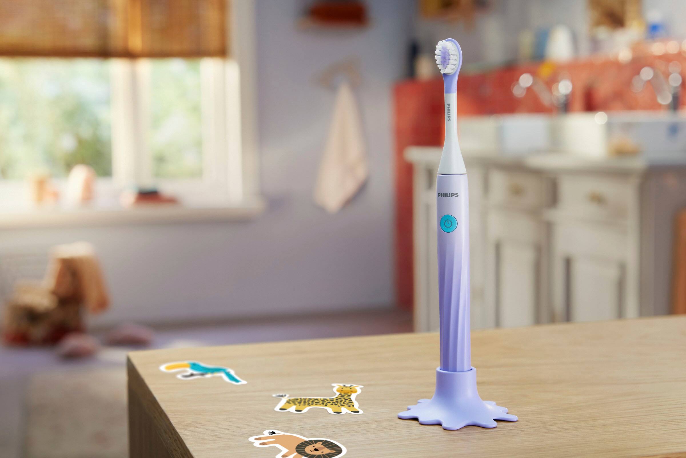 Alt View 23. Philips - Philips One for Kids Battery Toothbrush - Gradient Purple Fade.