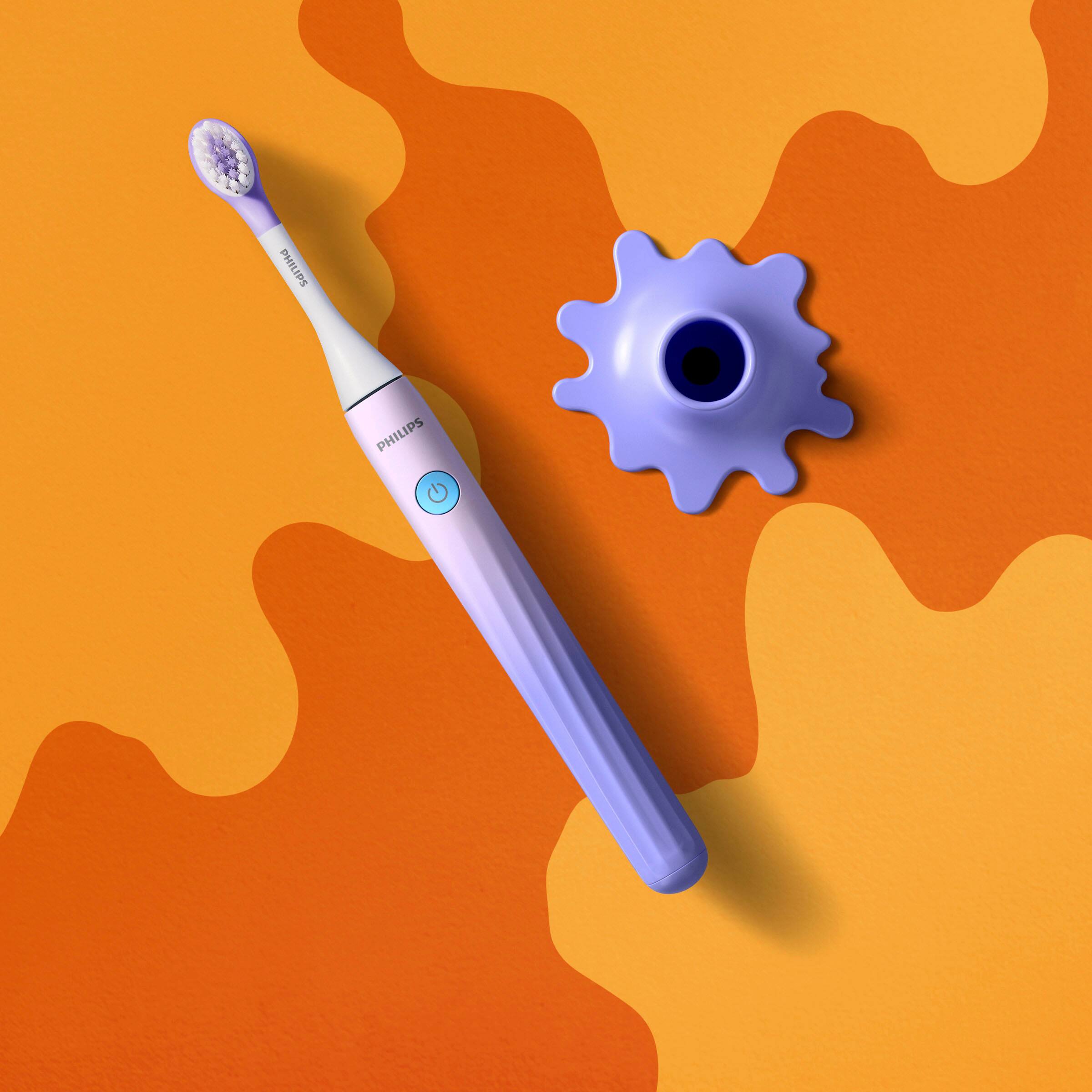 Alt View 24. Philips - Philips One for Kids Battery Toothbrush - Gradient Purple Fade.