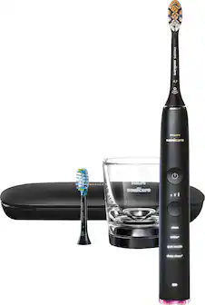 Angle. Philips Sonicare - Philips Sonicare DiamondClean Smart Electric, Rechargeable Toothbrush for Complete Oral Care – 9300 Series - Black.