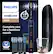 Angle. Philips Sonicare - Philips Sonicare DiamondClean Smart Electric, Rechargeable toothbrush with Charging Travel Case, and 8 Brush Heads - Lunar Blue.