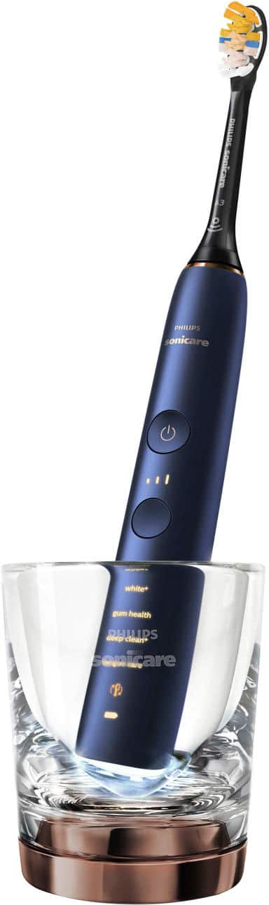 Alt View 11. Philips Sonicare - Philips Sonicare DiamondClean Smart Electric, Rechargeable toothbrush with Charging Travel Case, and 8 Brush Heads - Lunar Blue.