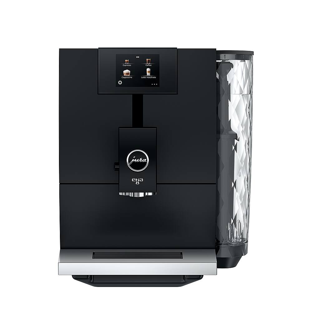 Front. Jura - ENA 8 Single Serve Coffee Maker with Touchscreen - Full Metropolitan Black.