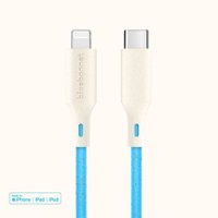 Bluebonnet - 4' USB-C to Lightning Charging Cable - Blue - Front_Zoom