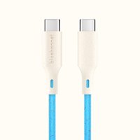 Bluebonnet - 4' USB-C to USB-C Charging Cable - Blue - Front_Zoom