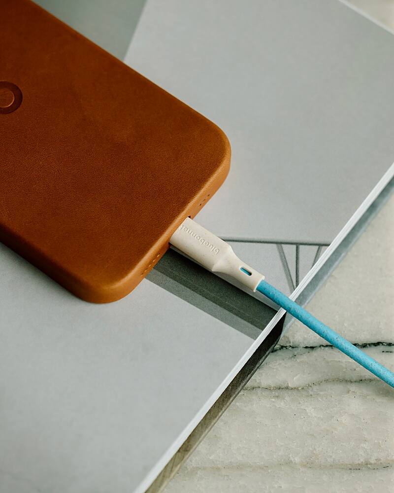 Alt View 11. Bluebonnet - 4' USB-C to USB-C Charging Cable - Blue.