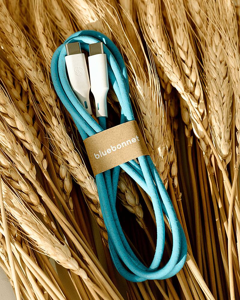 Alt View 15. Bluebonnet - 4' USB-C to USB-C Charging Cable - Blue.