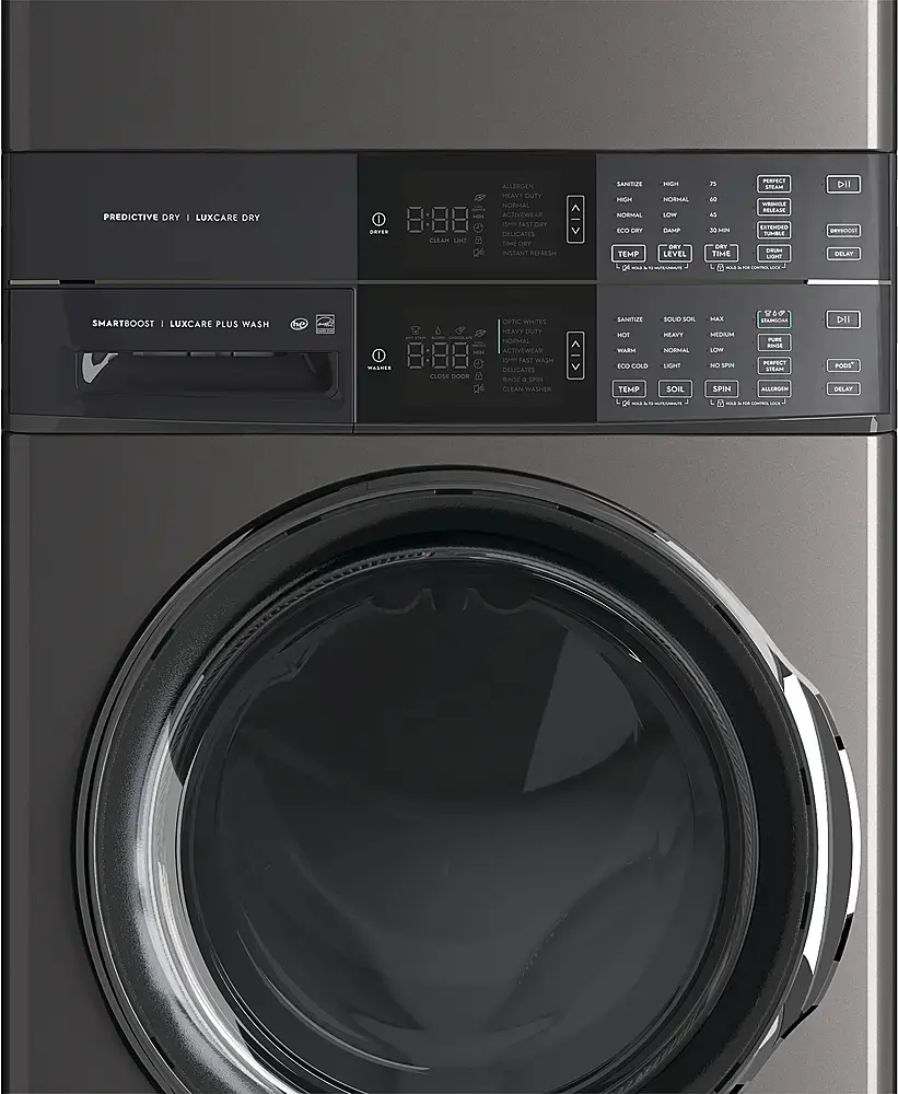 Alt View 12. Electrolux - Laundry Tower Single Unit Front Load 4.5 Cu. Ft. Washer & 8 Cu. Ft. Electric Dryer - Titanium.
