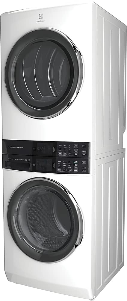 Angle. Electrolux - Laundry Tower Single Unit Front Load 4.5 Cu. Ft. Washer & 8 Cu. Ft. Gas Dryer - White.