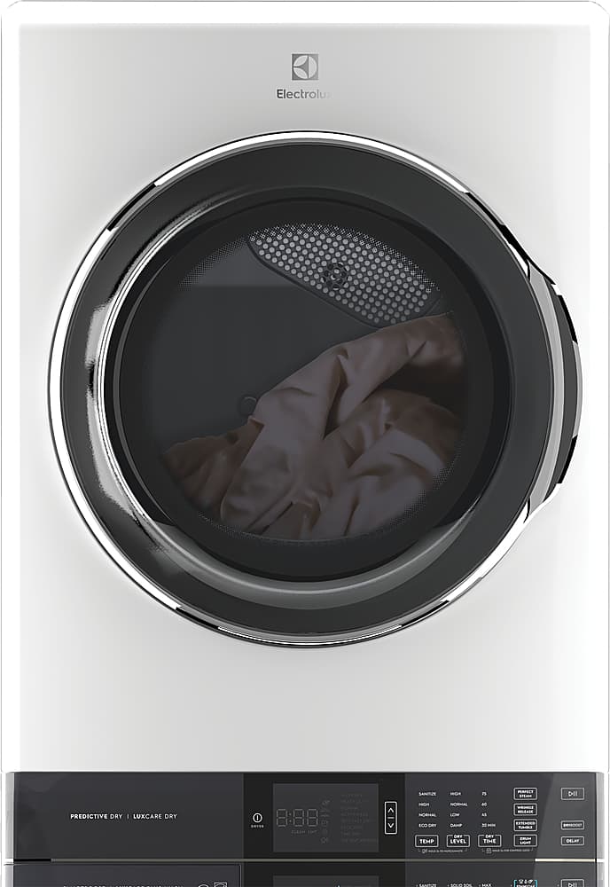 Alt View 11. Electrolux - Laundry Tower Single Unit Front Load 4.5 Cu. Ft. Washer & 8 Cu. Ft. Gas Dryer - White.