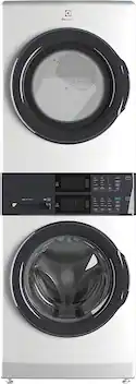 Front. Electrolux - Laundry Tower Single Unit Front Load 4.4 Cu. Ft. Washer & 8 Cu. Ft. Electric Dryer - White.