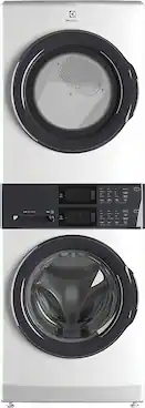 Front. Electrolux - Laundry Tower Single Unit Front Load 4.4 Cu. Ft. Washer & 8 Cu. Ft. Electric Dryer - White.