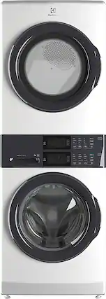 Front. Electrolux - Laundry Tower Single Unit Front Load 4.4 Cu. Ft. Washer & 8 Cu. Ft. Electric Dryer - White.