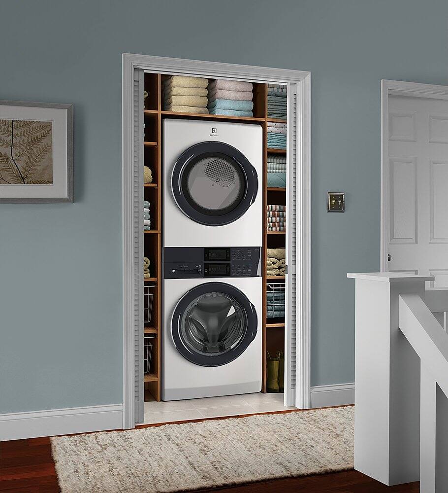 Alt View 17. Electrolux - Laundry Tower Single Unit Front Load 4.4 Cu. Ft. Washer & 8 Cu. Ft. Electric Dryer - White.