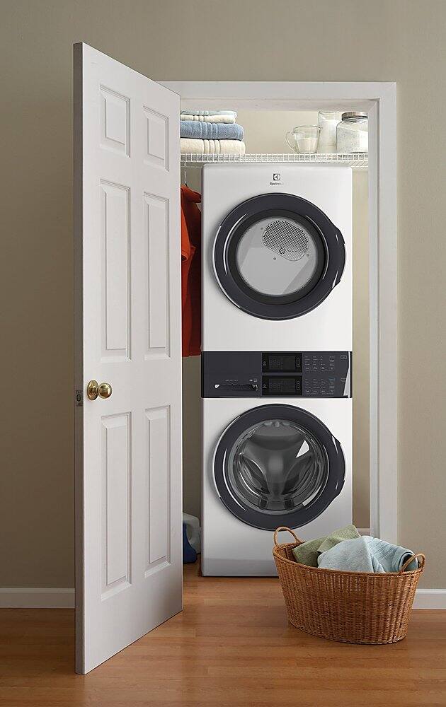 Alt View 18. Electrolux - Laundry Tower Single Unit Front Load 4.4 Cu. Ft. Washer & 8 Cu. Ft. Electric Dryer - White.