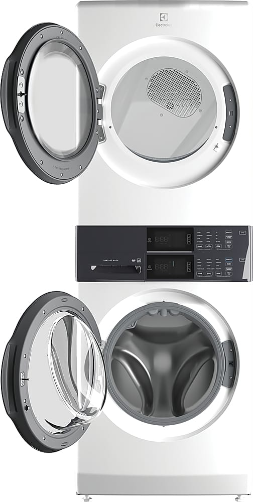 Alt View 1. Electrolux - Laundry Tower Single Unit Front Load 4.4 Cu. Ft. Washer & 8 Cu. Ft. Electric Dryer - White.