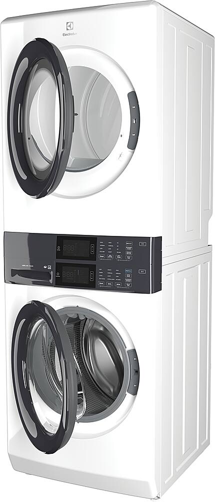 Alt View 2. Electrolux - Laundry Tower Single Unit Front Load 4.4 Cu. Ft. Washer & 8 Cu. Ft. Electric Dryer - White.