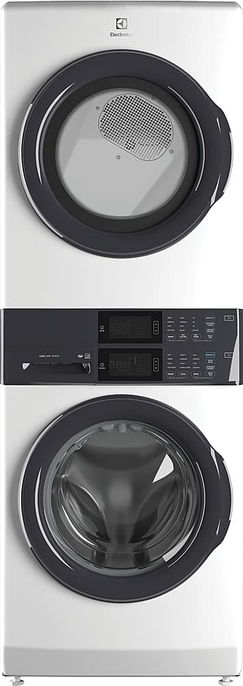 Front. Electrolux - Laundry Tower Single Unit Front Load 4.4 Cu. Ft. Washer & 8 Cu. Ft. Gas Dryer - White.