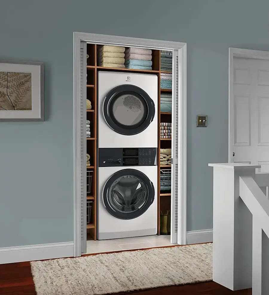 Alt View 17. Electrolux - Laundry Tower Single Unit Front Load 4.4 Cu. Ft. Washer & 8 Cu. Ft. Gas Dryer - White.