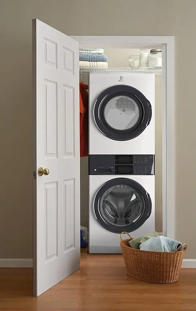 Alt View 18. Electrolux - Laundry Tower Single Unit Front Load 4.4 Cu. Ft. Washer & 8 Cu. Ft. Gas Dryer - White.