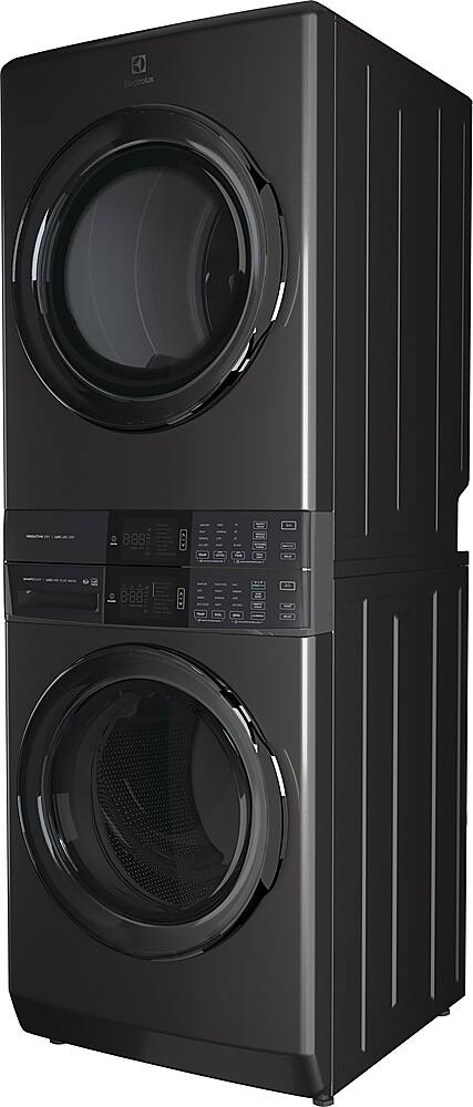 Angle. Electrolux - Laundry Tower Single Unit Front Load 4.5 Cu. Ft. Washer & 8 Cu. Ft. Gas Dryer - Titanium.