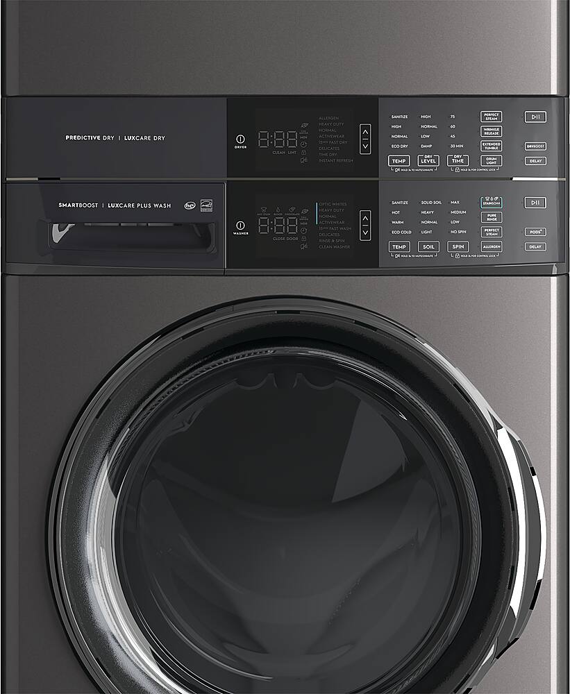 Alt View 11. Electrolux - Laundry Tower Single Unit Front Load 4.5 Cu. Ft. Washer & 8 Cu. Ft. Gas Dryer - Titanium.