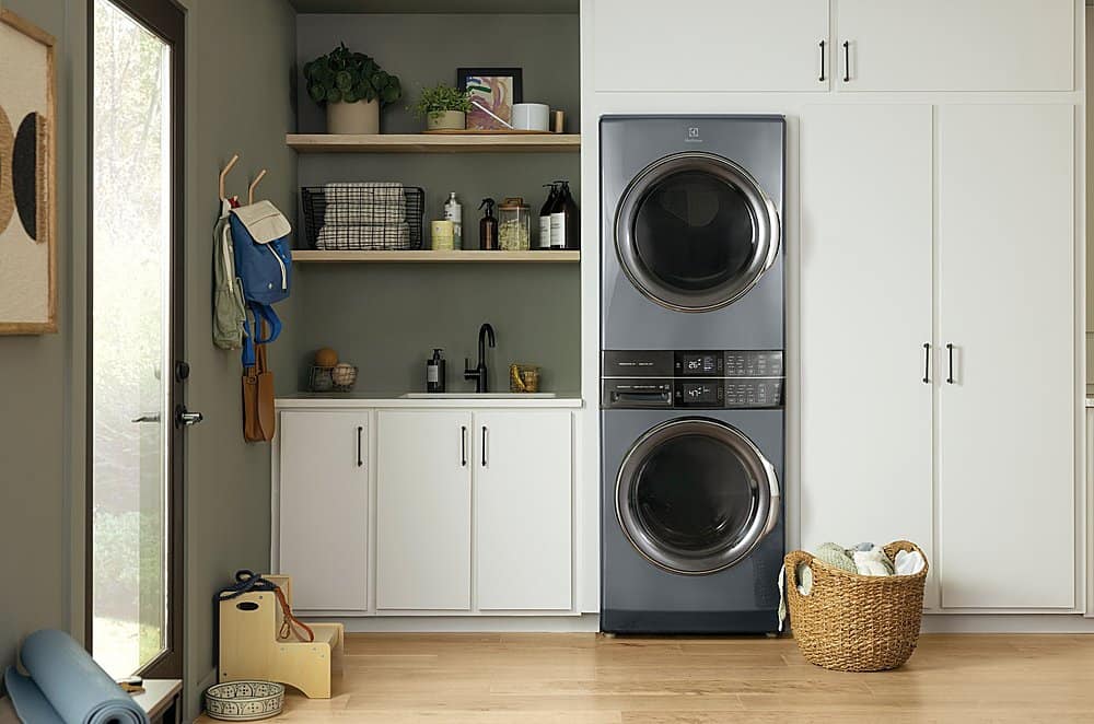 Alt View 14. Electrolux - Laundry Tower Single Unit Front Load 4.5 Cu. Ft. Washer & 8 Cu. Ft. Gas Dryer - Titanium.