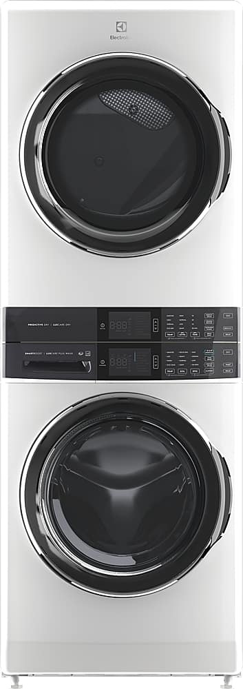 Front. Electrolux - Laundry Tower Single Unit Front Load 4.5 Cu. Ft. Washer & 8 Cu. Ft. Electric Dryer - White.