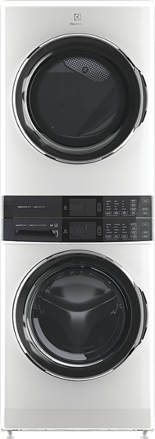 Front Zoom. Electrolux - Laundry Tower Single Unit Front Load 4.5 Cu. Ft. Washer & 8 Cu. Ft. Electric Dryer - White.