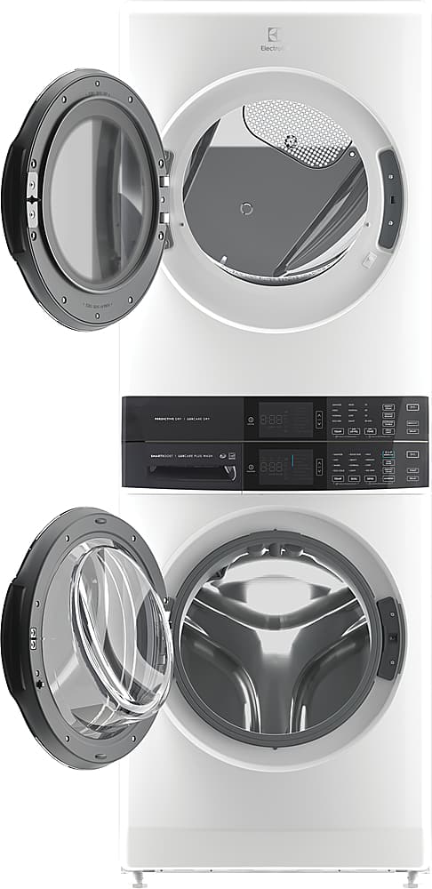 Alt View 1. Electrolux - Laundry Tower Single Unit Front Load 4.5 Cu. Ft. Washer & 8 Cu. Ft. Electric Dryer - White.