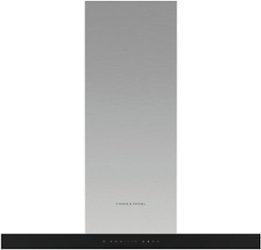 Fisher & Paykel - 36 in Box Chimney Externally  Vented Range Hood - Stainless Steel - Front_Zoom