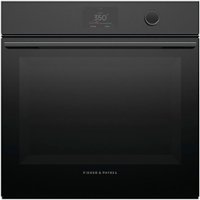 Fisher & Paykel - 24"  Built-in Single Electric Convection Wall Oven with 3 Cu. Ft. Oven Capacity - Black - Front_Zoom
