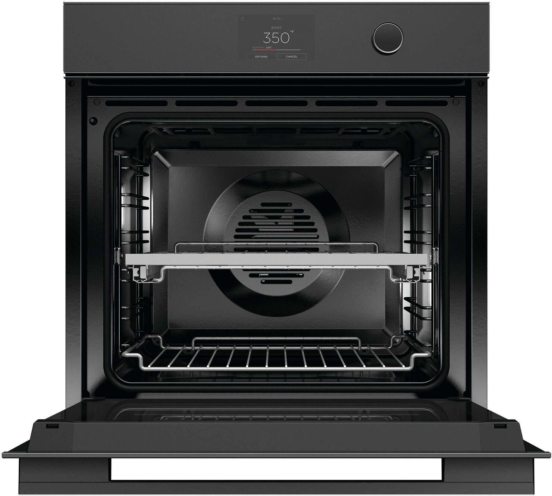 Alt View 11. Fisher & Paykel - 24"  Built-in Single Electric Convection Wall Oven with 3 Cu. Ft. Oven Capacity - Black.