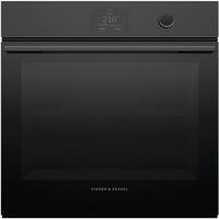 Fisher & Paykel - 24" Built-in Singel Electric Combination Steam Wall Oven with 3 Cu. Ft. Oven Capacity - Black - Front_Zoom