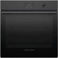 Fisher & Paykel - 24" Built-in Singel Electric Combination Steam Wall Oven with 3 Cu. Ft. Oven Capacity - Black - Front_Zoom