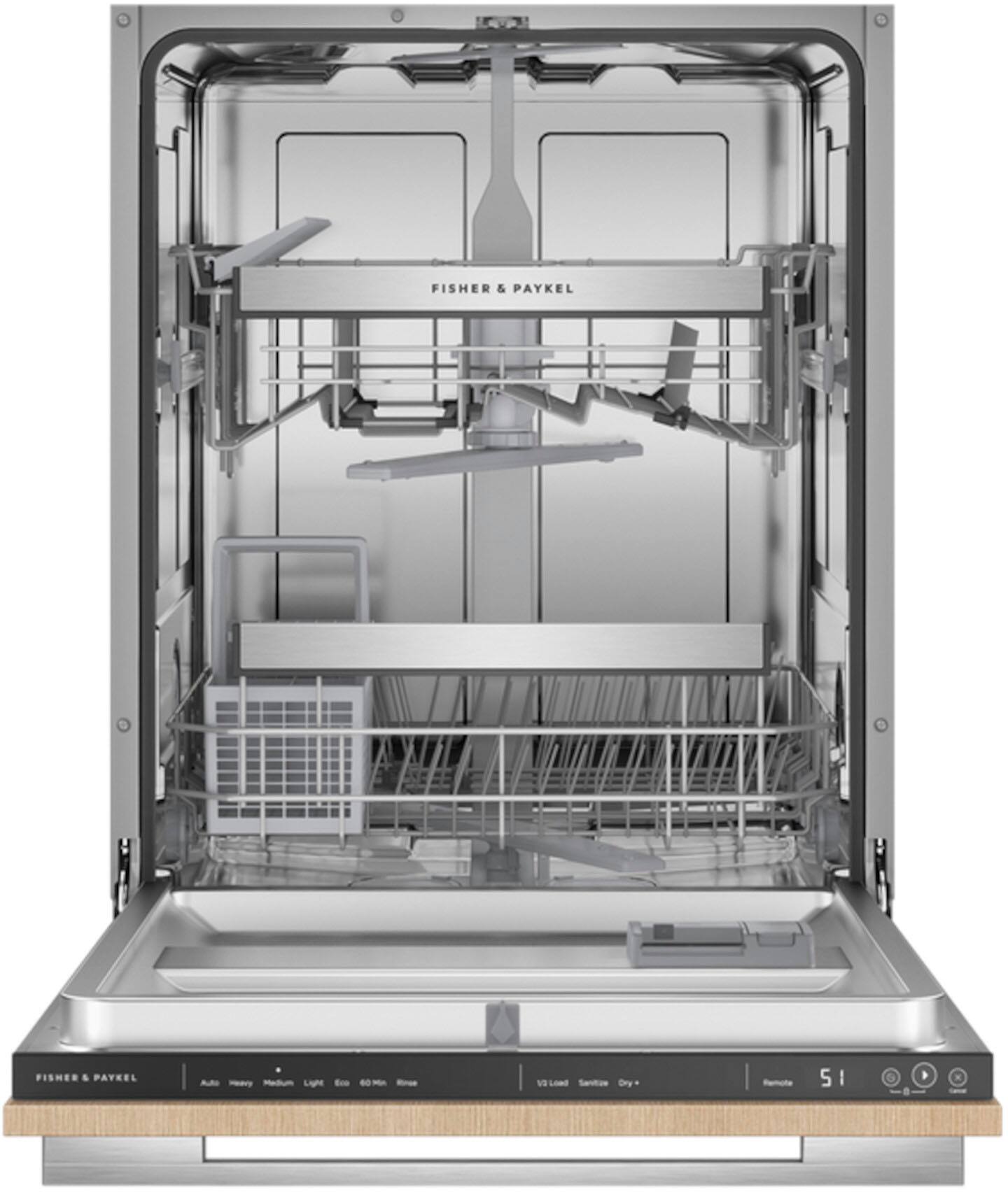 Alt View 12. Fisher & Paykel - 24-in Top Control Built-in Dishwasher - Panel Ready.