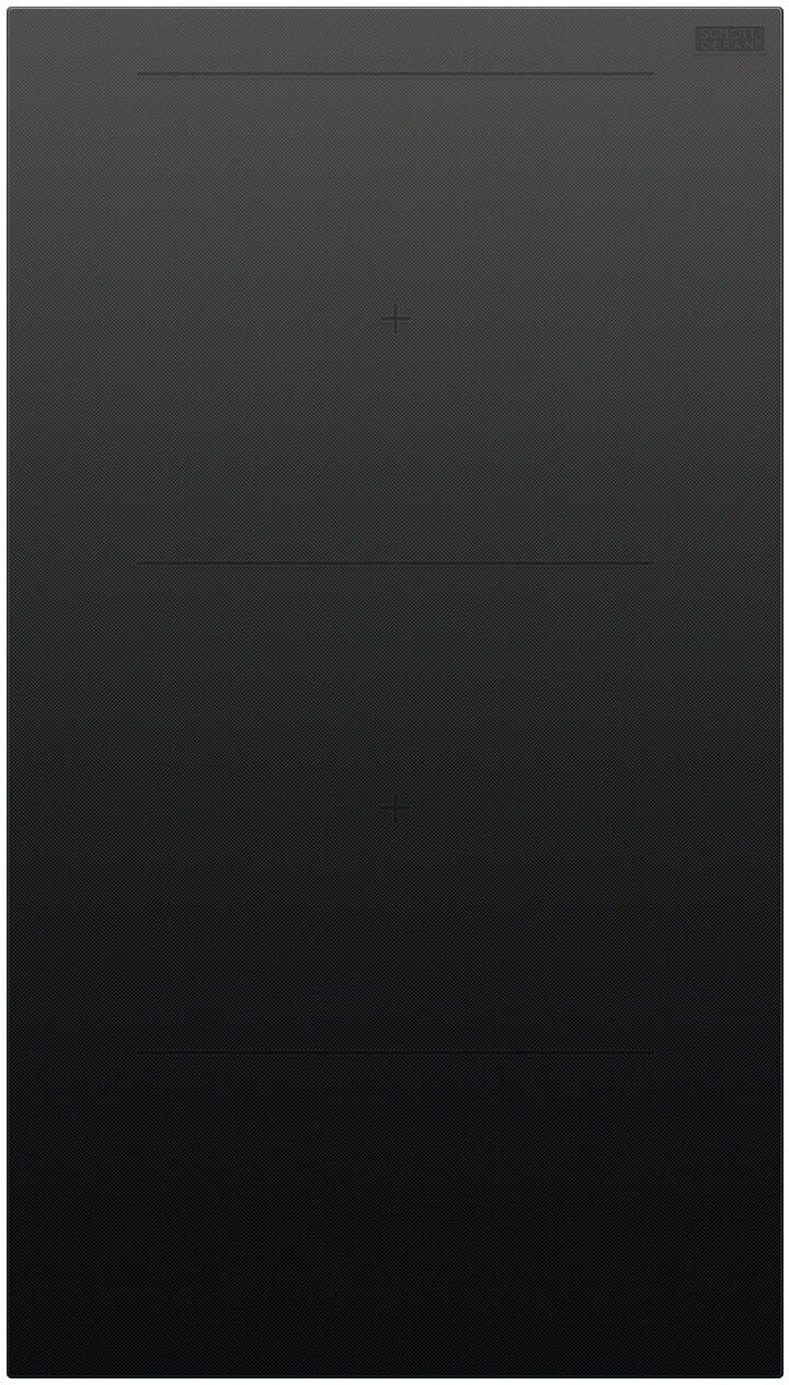 Front. Fisher & Paykel - 12" Auxiliary Modular Electric Cooktop, 2 Burners - Black.