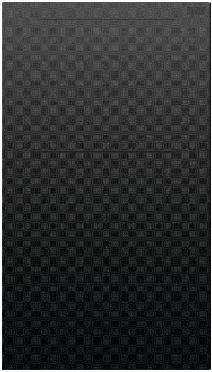 Front. Fisher & Paykel - 12" Auxiliary Modular Electric Cooktop, 2 Burners - Black.