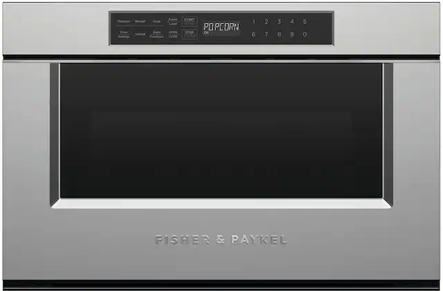 Front. Fisher & Paykel - 1.2 Cu. Ft. Built-In Microwave Drawer with Sensor Cooking - Stainless Steel.