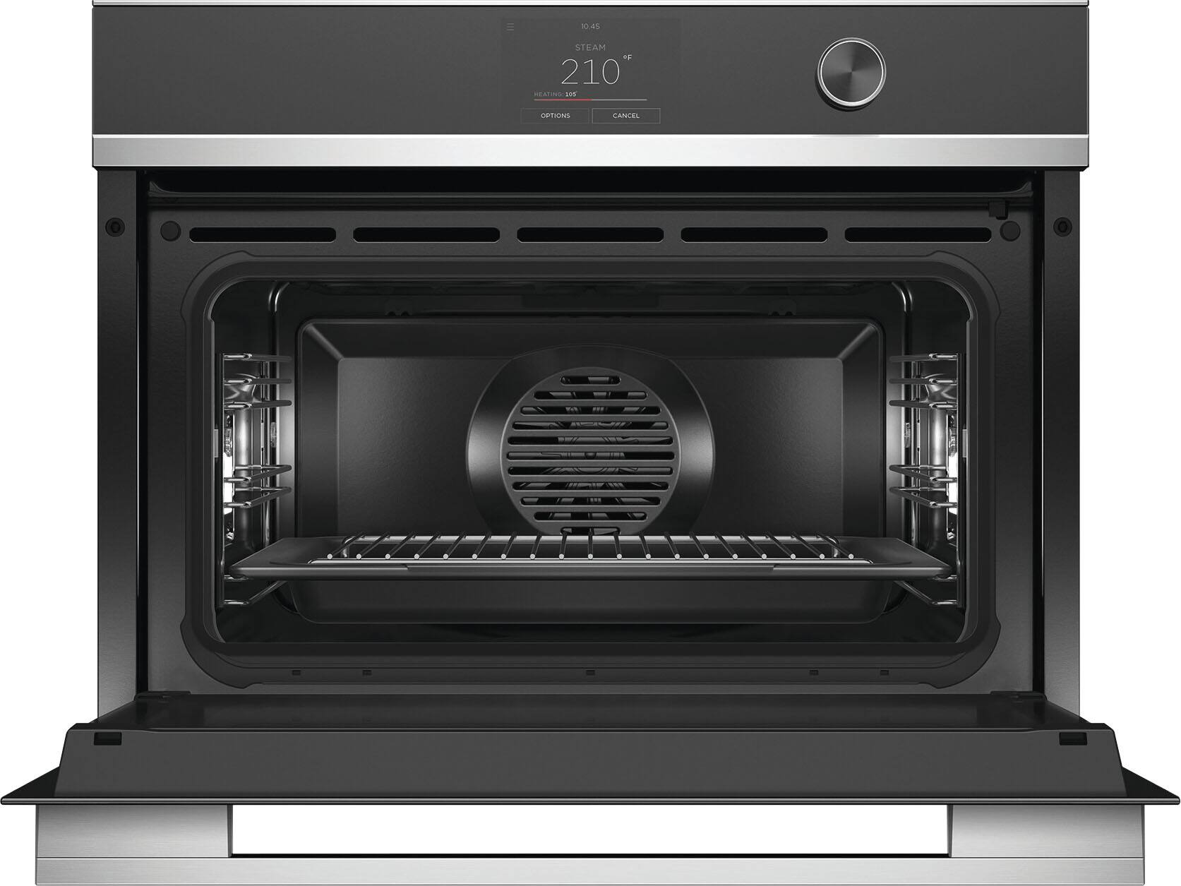 Alt View 11. Fisher & Paykel - 24" Built -in Single Electric Convection Combination Steam Wall Oven with 1.6 Cu. Ft. Oven Capacity - Stainless Steel.