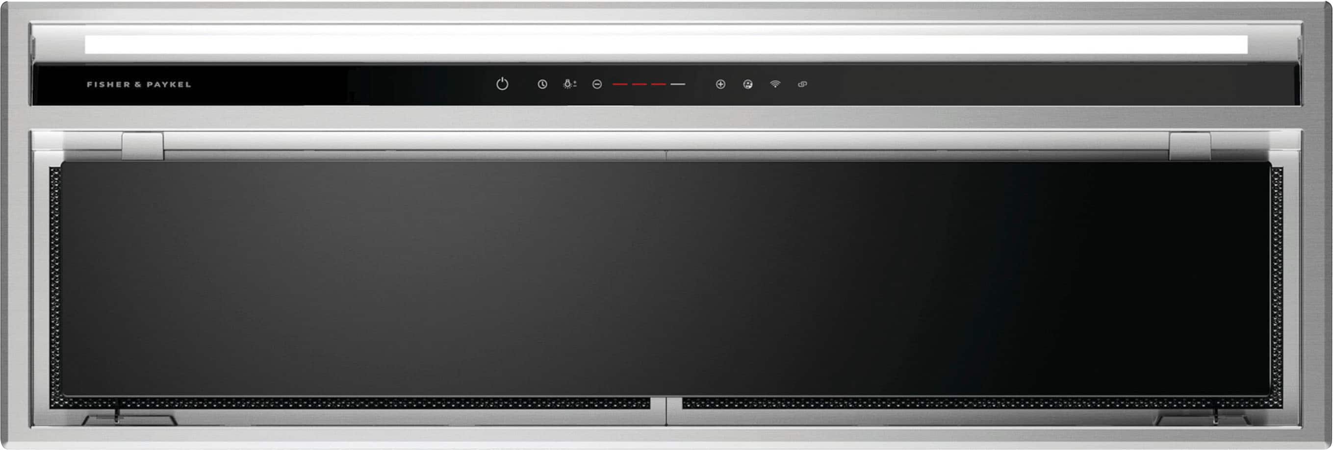 Front. Fisher & Paykel - 36 in Recirculationg Insert Range Hood - Stainless.