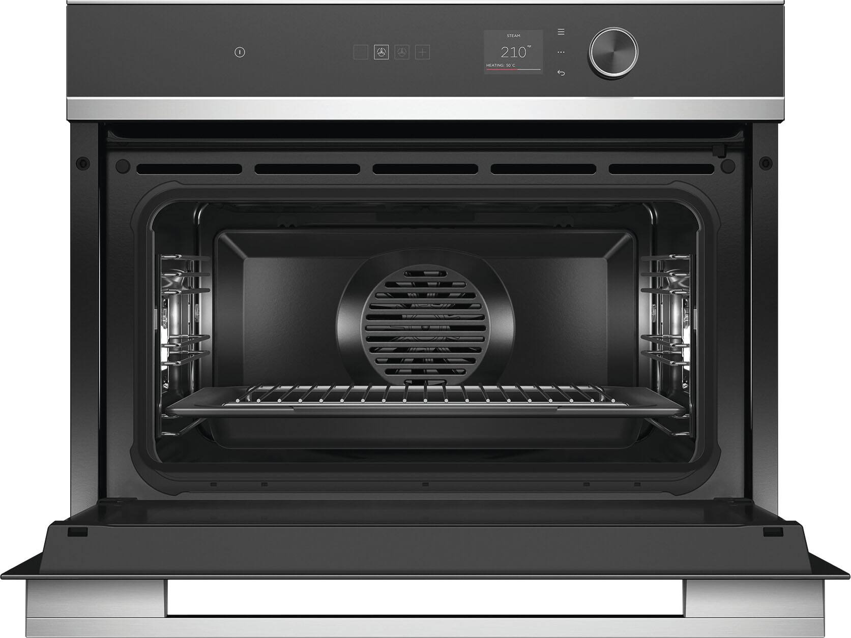 Alt View 11. Fisher & Paykel - 24" Built -in Single Electric Convection Combination Steam Wall Oven with 1.9 Cu. Ft. Oven Capacity - Stainless Steel.