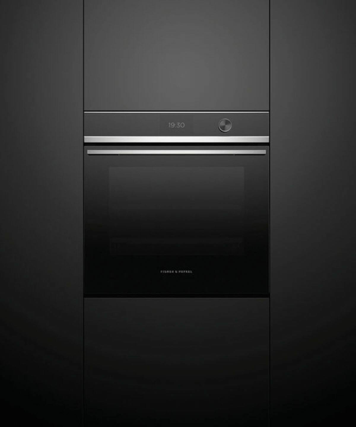 Alt View 12. Fisher & Paykel - 24" Built-in  Single Electric Combination Steam Wall Oven with 2.5 Cu. Ft. Oven Capacity - Silver.