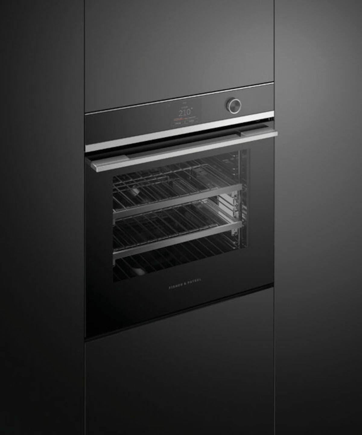 Alt View 14. Fisher & Paykel - 24" Built-in Single Electric Combination Steam Wall Oven with 2.5 Cu. Ft. Oven Capacity - Silver.