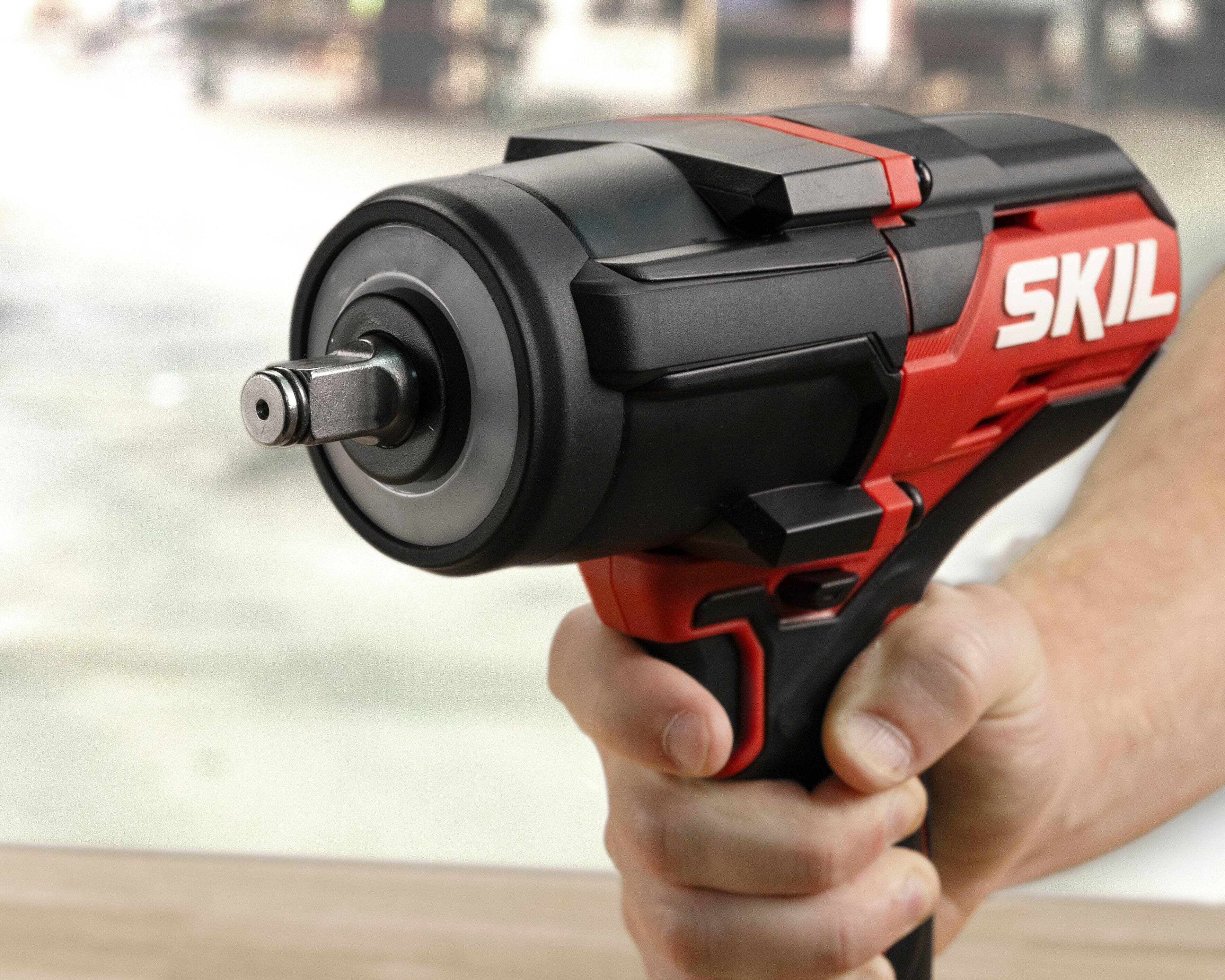 Alt View 13. Skil - SKIL PWR CORE 20 Brushless 20V 1/2 In. Mid-Torque Impact Wrench Kit - Black/Red.